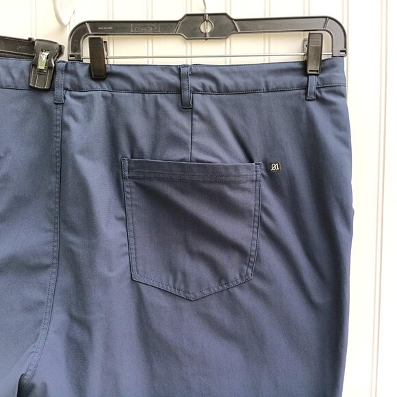 01 ALGO Pants 52 x 30 Navy Blue Performance Fit Moisture Wicking UPF 40 Mens - Picture 9 of 13